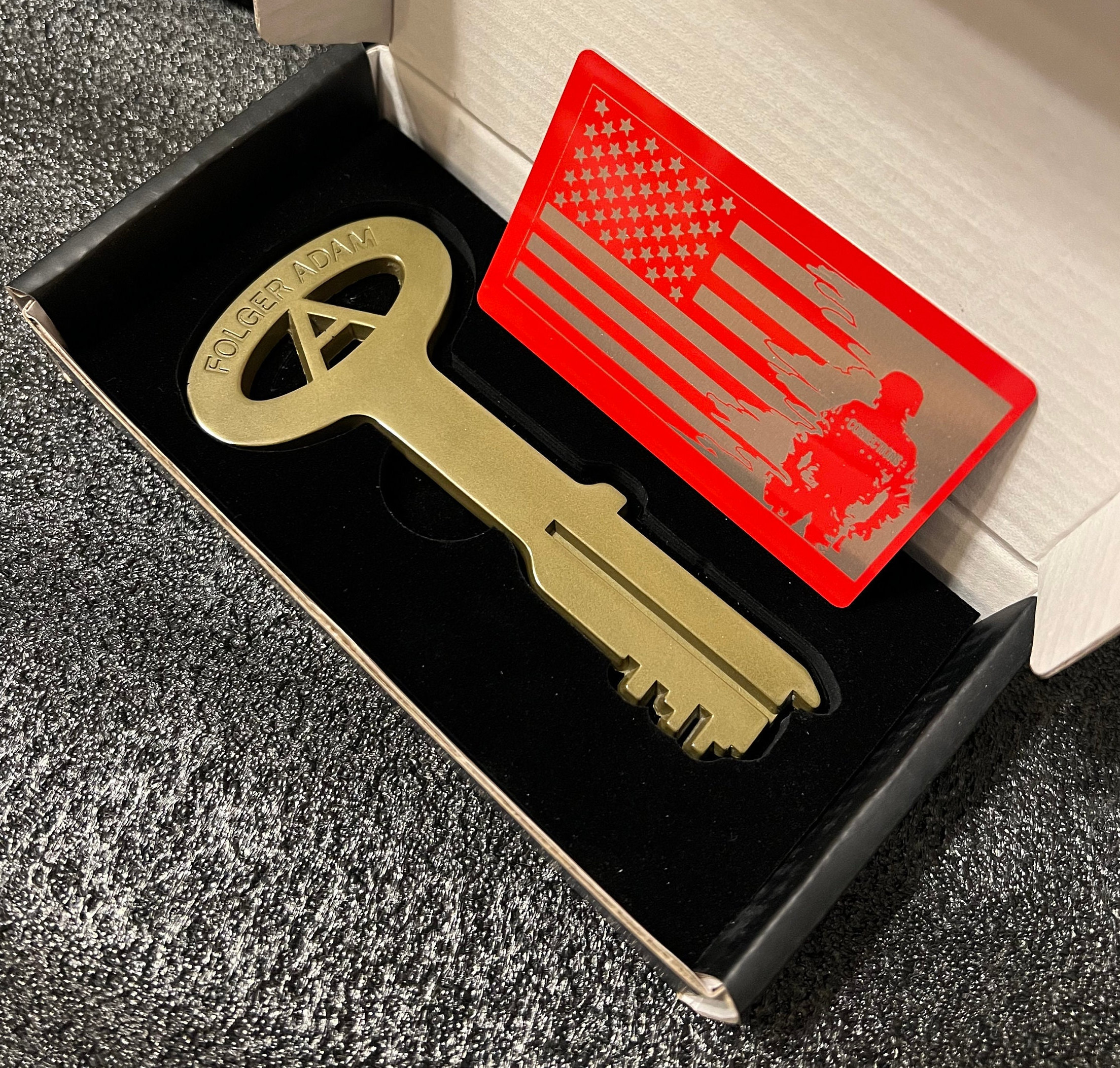 Replica Folgers Adams Prison Keyfor Corrections Officer, Law Enforcement