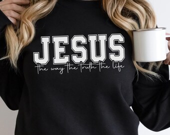 JESÚS El Camino La Verdad y La Vida / Sudadera unisex teñida en prenda