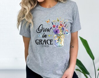 Flores silvestres Grow in Grace en frasco de vidrio