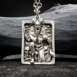 Devil Necklace, Demon Pendant, Satan Silver Charm Pendant, Punk Necklace, Gothic Demonic Jewelry, horror jewelry, Lucifer Necklace.