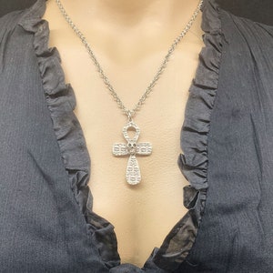 Ankh Cross Skull Necklace | Gothic Cross of Skulls | Ankh Necklace | Cross Necklace For Men | Cross Necklace For  Women | Ankh Necklace