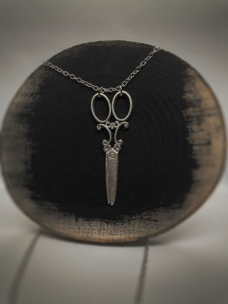 Scissors Necklace |  Big Scissors Pendant | Tailor Gift  | Gift for hairdresser |  Silver Scissors Necklace