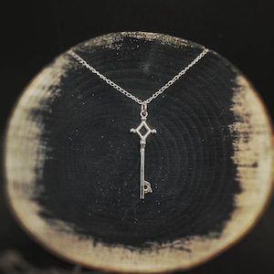 KEY Pendant | Dainty Key Necklace | Minimalist, Bridesmaid Gift | Silver Key Charm | Love KEY | Promise Love Charm