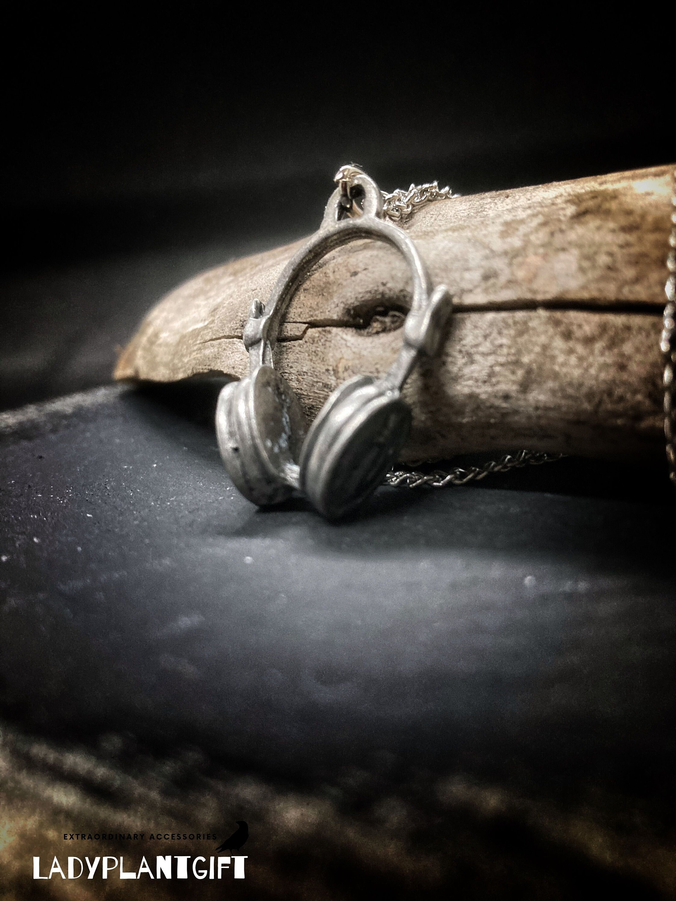 Headphone Pendant Retro Dj Headset Necklace DJ Headphones Etsy