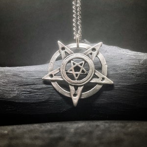 Inverted Pentagram Necklace, Unisex Gothic Jewelry, Satan, Satanic, Goth, Gothic, Occult