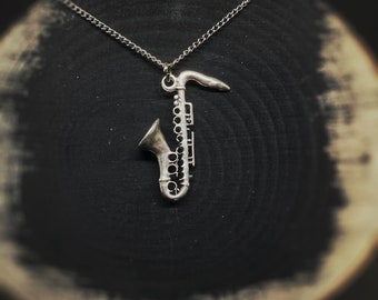 Saxophone Necklace | Saxophone Pendant |  Silver Plated Beautiful Design Suitable For Any Occasion With A Saxophone Theme