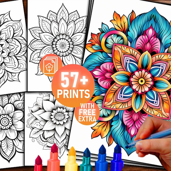 Mandala Coloring Book Pages, Mandala Drawing, Mandala Design, Mandala Pattern, Printable Coloring Pages, Mandala Coloring Sheets, PDF