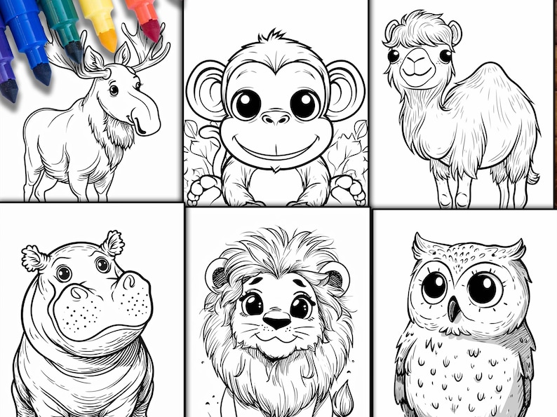 10 Adorable Animal Coloring Pages PDF: Unleash Your Inner Artist