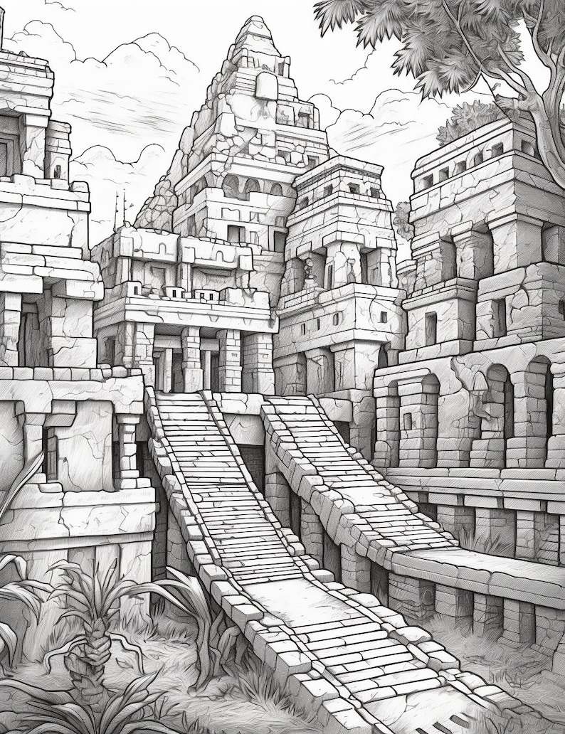 9 Lost Civilizations Coloring Book Pages Coloring Page - Etsy