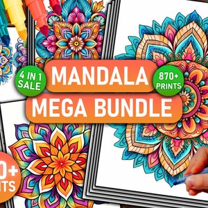 870+ Mandala Coloring Book Pages, Mandala Drawing, Mandala Design, Mandala Pattern, Printable Coloring Pages, Mandala Coloring Sheets, PDF