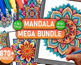 870+ Mandala Coloring Book Pages, Mandala Drawing, Mandala Design, Mandala Pattern, Printable Coloring Pages, Mandala Coloring Sheets, PDF