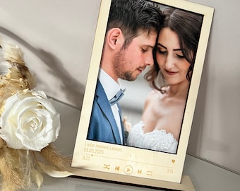 gepersonaliseerde houten fotolijst, fotolijst, houten fotolijst, cadeau Valentijnsdag, jubileum, huwelijkscadeau, polaroid