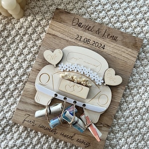 Regalo de dinero personalizado para boda, coche de boda, coche, novios, regalo de dinero, dinero para regalo de boda