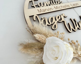 personalisiertes Türschild, Türschild Familie, Hochzeitsgeschenk, Geschenk Hochzeit, Einzugsgeschenk, personalisiertes Geschenk