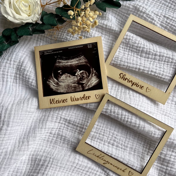 Polaroid Rahmen aus Holz, fotorequisiten, Bilderrahmen, Bilderrahmen aus Holz, Verkündung Schwangerschaft, babyparty, geschenke