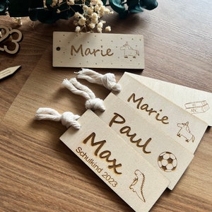 Inscription scolaire, marque-page écolier, pendentif en bois pour inscription scolaire, marque-pages personnalisés, cadeau inscription scolaire, écolier 2023