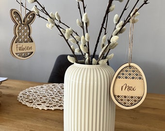 Easter pendant, gift, Easter, spring decoration, Easter decoration, personalized Easter pendant, Easter basket, lettering, name tag, rattan