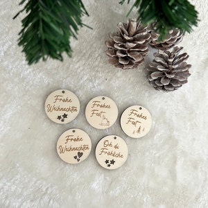 Set of 5 gift tags, Christmas, Christmas tags, gift wrapping,