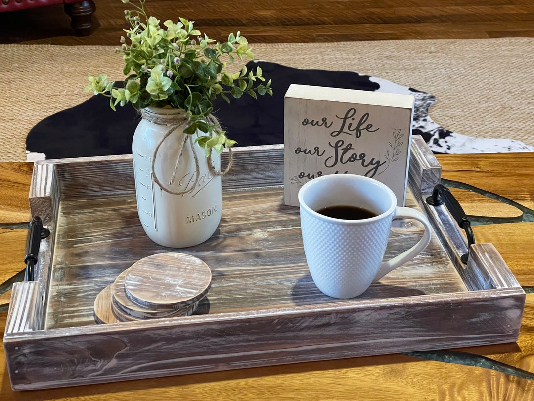 Ottoman Tray Serving Tray Home Decor Coffee Table Tray Holiday Gift 4