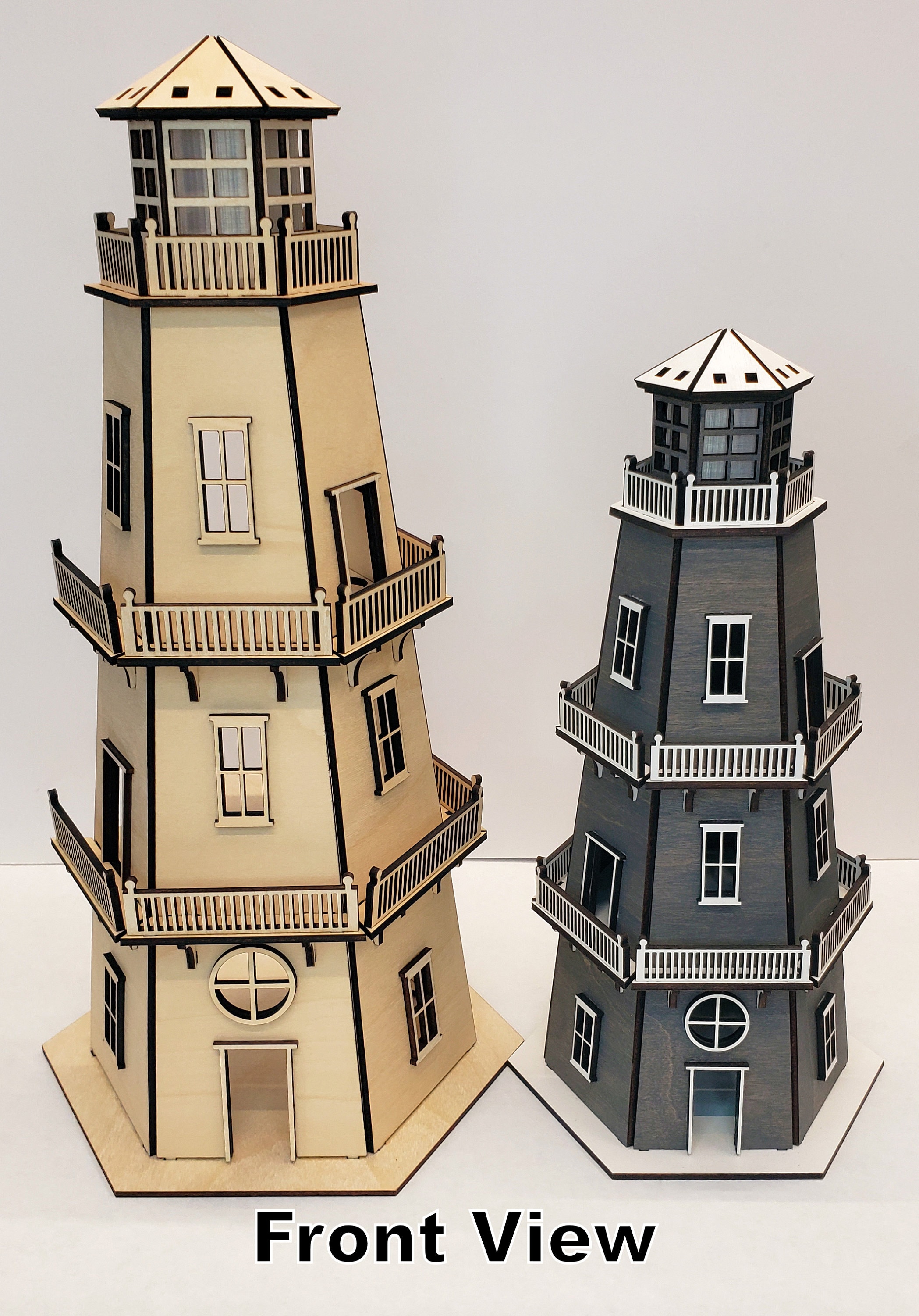 Dollhouse Lighthouse (LARGE 14.5") W/led Beacon Light - 2 Removable ...