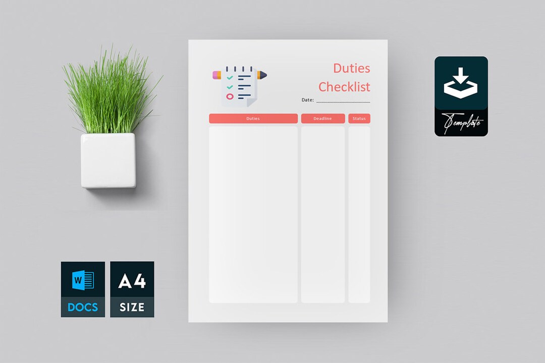 Employees Duties Assigning Template Tasks Jobs Assigning Etsy