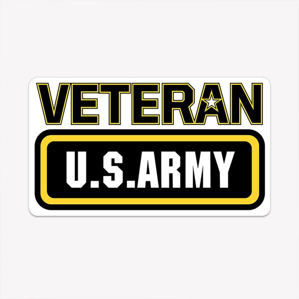 US Army Veteran - Vinyl Sticker or Magnet - Indoor or outdoor