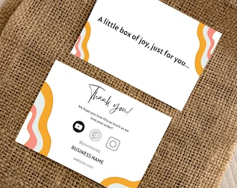 Business Thank You Card Template,Thank You For Supporting My Small Business,Thank You for your Purchase Card,Small Business Packaging Insert