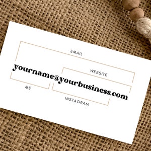 Boho Business Card Template, Boho Business Card, Diy Business Card, Packaging Insert, Custom Business Card, Retro Business Card