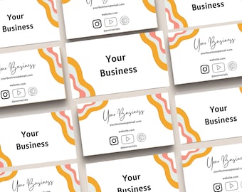 Editable Business Card Canva Template, Beauty Business Card, Business Card Design, Small Business Card, Business Branding