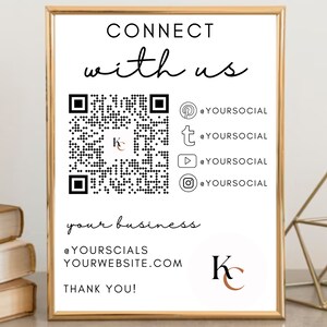 Retro Qr Code Retro QR Code Social Media Sign Template, Social Media Business Sign ...
