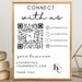 Retro QR Code Social Media Sign Template, Social Media Business Sign ...