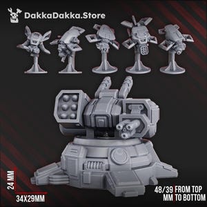 MSC Robot Planes & Turret SciFi Wargame Roleplay 3D DakkaDakka