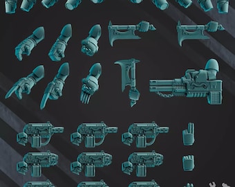 Scylla Legion Destroyers Wapenset SciFi Wargame Rollenspel 32 mm 3D DakkaDakka BASIS NIET INBEGREPEN
