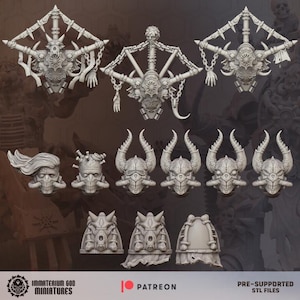 Desert scavenger bits Sci-Fi Horror Fantasy Wargame Roleplay 32mm 3D Immaterium God Miniatures BASES NOT INCLUDED