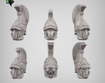 Krieg Dragoon Heads x12 SciFi Wargame Roleplay 32mm 3D Reptilian Overlords BASES NOT INCLUDED