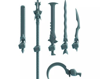 Scylla Legion slagwapens x25 SciFi Wargame Rollenspel 32 mm 3D DakkaDakka-BASES NIET INBEGREPEN