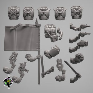 Spacenam Command Bits SciFi Wargame Roleplay 32mm 3D Reptilian Overlords