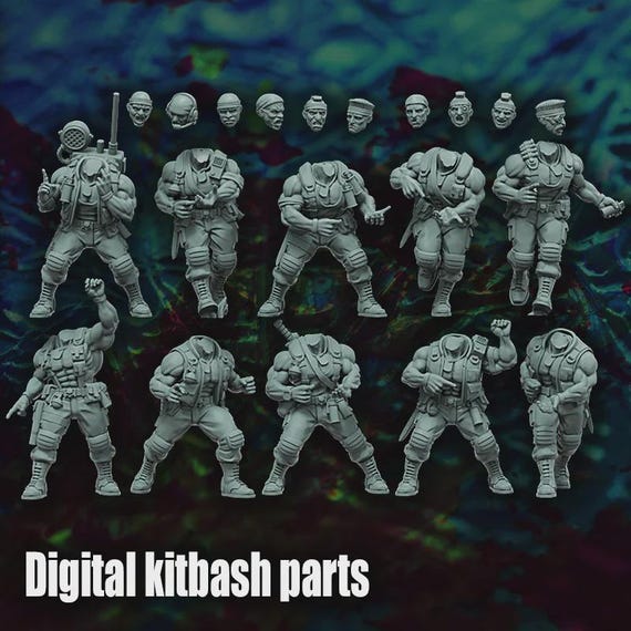 Spacenam Jungle Fighters Light Recon Bodies and Heads Scifi