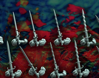 Landsknecht Greatswords and Flamberges Set X12 and Multiple Bits