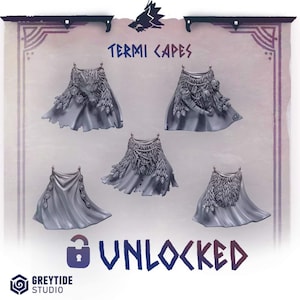 Primal Hounds Termi Capes x5 SciFi Wargame 3D Print Greytide Studio