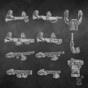 Steamguard Stormtroopers Weapons Set x20 SciFi Wargame Roleplay 32mm 3D DakkaDakka BASES NOT INCLUDED