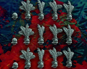 Juego de cabezas de caballeros góticos x15 Juego de guerra histórico de fantasía Heroico 32 mm Peanas de señores reptilianos NO incluidas