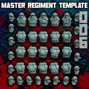 Desert Reavers Torsos and Heads Set SciFi Wargame Roleplay 32mm 3D Reptilian Overlords BASES NOT INCLUDED