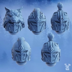 Stormbringers Heads Set SciFi Wargame Roleplay 32mm 3D DakkaDakka BASES NOT INCLUDED