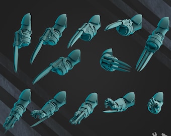 Scylla Legion 爪セット x24 SciFi ウォーゲーム ロールプレイ 32 mm 3D DakkaDakka ベースは含まれません