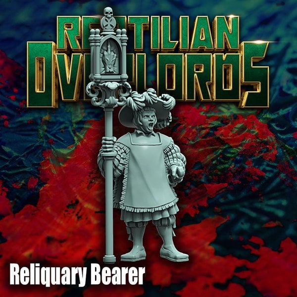 Reliquary Bearer 32mm Fantasy Wargame 3D Print ToyDoy Miniatures Reptilian Overlords BASES NOT INCLUDED