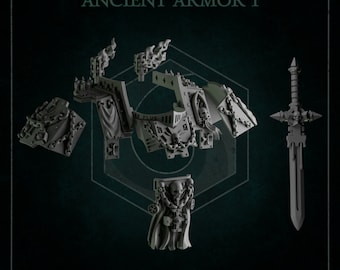 Templar Dreadnought Ancient Armor Set SciFi Wargame 3D Print Greytide Studio