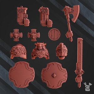 Wolf Warrior Bits Set SciFi Wargame Roleplay 32mm 3D DakkaDakka BASES NOT INCLUDED