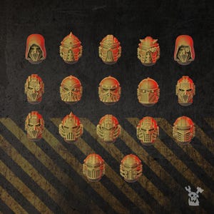 Full Metal Brothers Heads Set x17 SciFi Wargame Roleplay 32mm 3D DakkaDakka BASES NOT INCLUDED