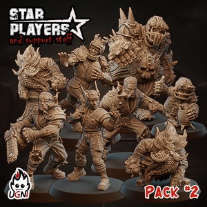 Star Players Pack #2 Blood Sport Fantasy Football UGNI Miniatures 3D Print Bases Not Included